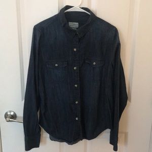 Jean button up shirt
